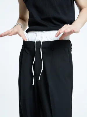 【23s September.】Double Layer High Waist Relaxed Pants -M