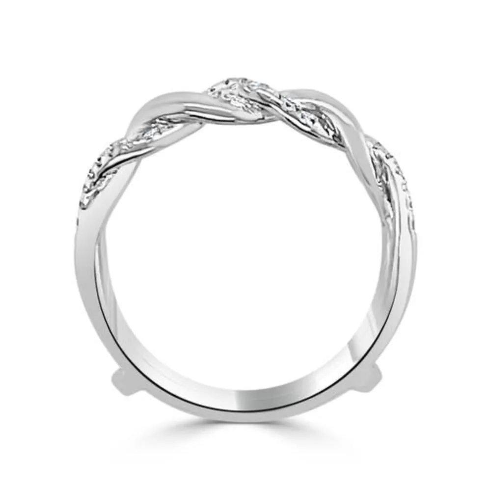 14k Diamond Infinity Jacket Band