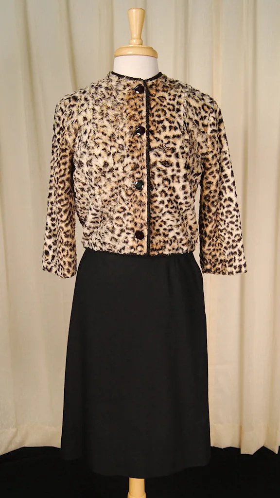 1950s Leopard Print Crop Jacket