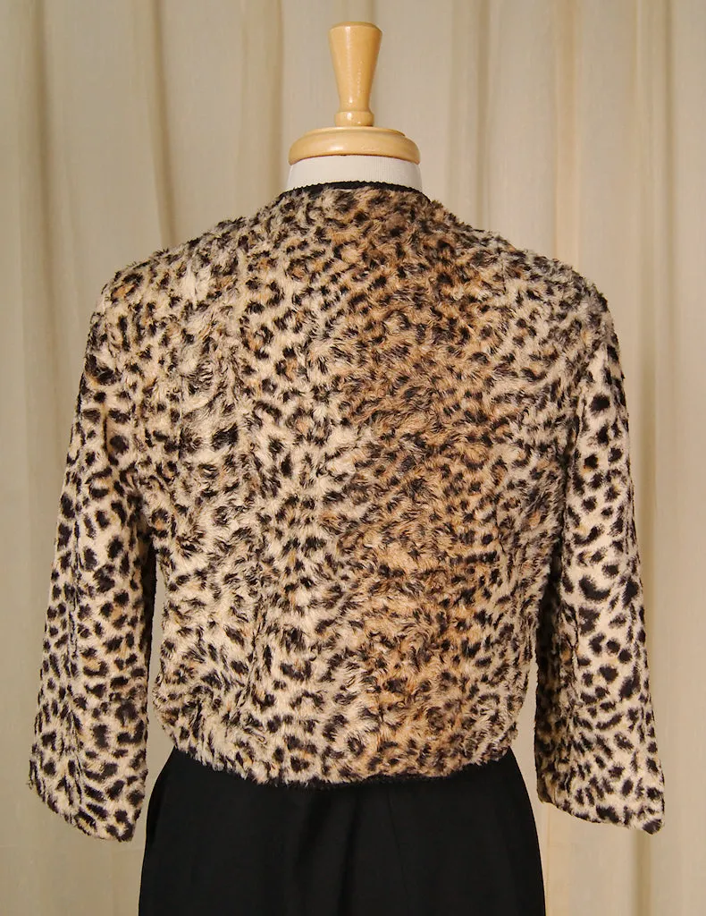 1950s Leopard Print Crop Jacket