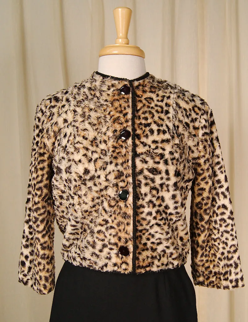 1950s Leopard Print Crop Jacket