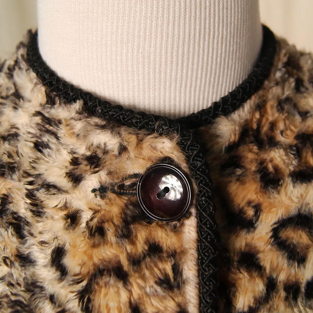 1950s Leopard Print Crop Jacket