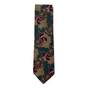 1980’S EDDIE BAUER MADE IN USA 100% ITALIAN SILK FLORAL HANDMADE TIE