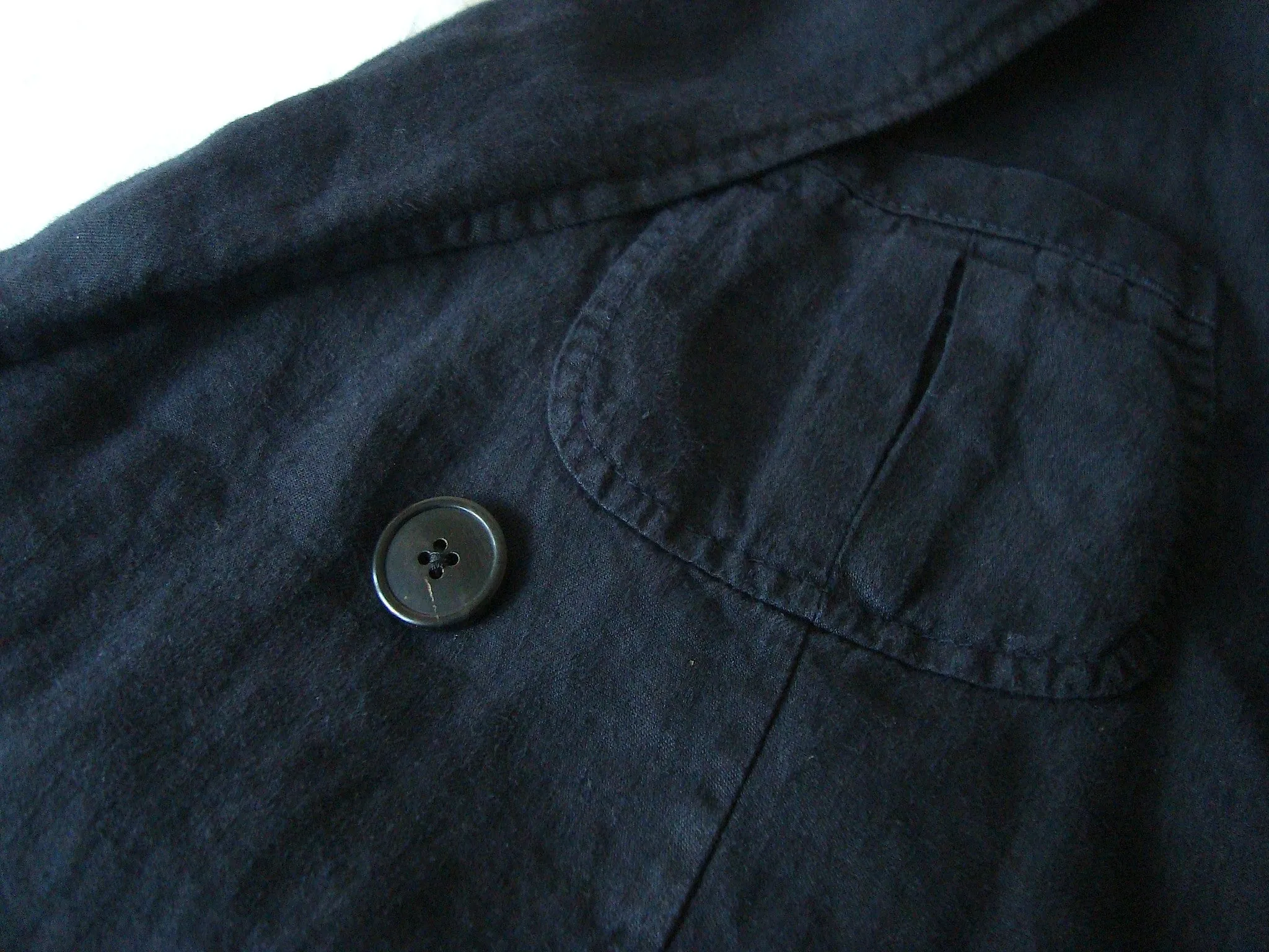 2010 Overdyed Linen Double-Breasted Jacket