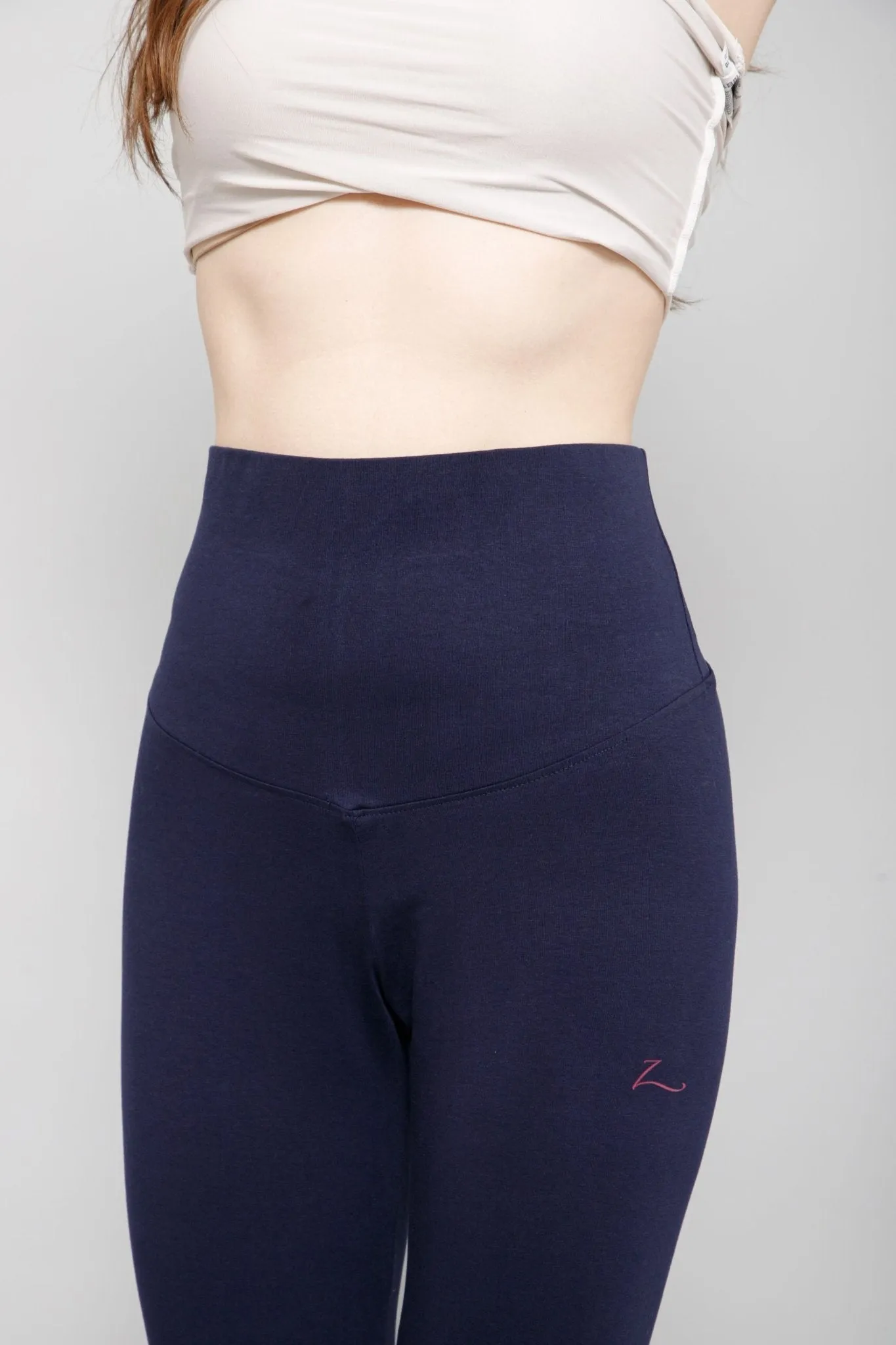 247 Zactive™ Navy Blue High Waisted Maternity Leggings