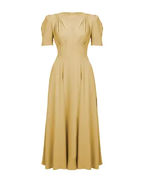 40s 'Girl Friday' Midi Dress - Sahara