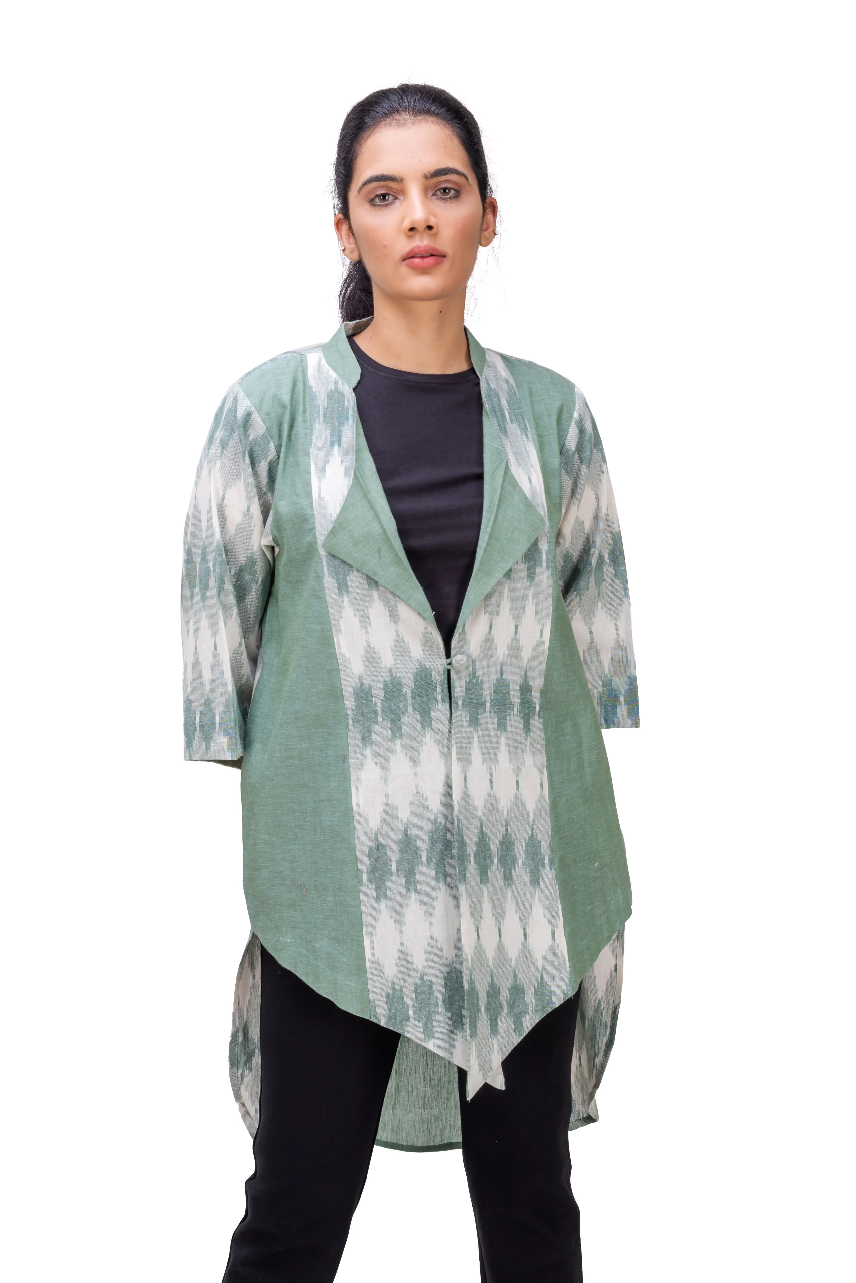 426-169 White Lotus "Song" Women's Multicolor Kimono coat