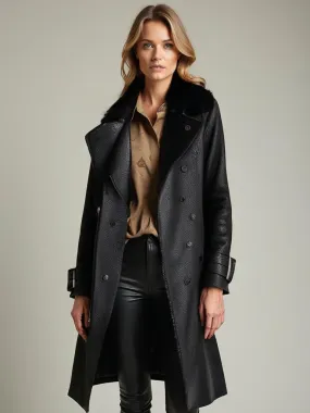 Ada | Luxurious Leather Trench Coat