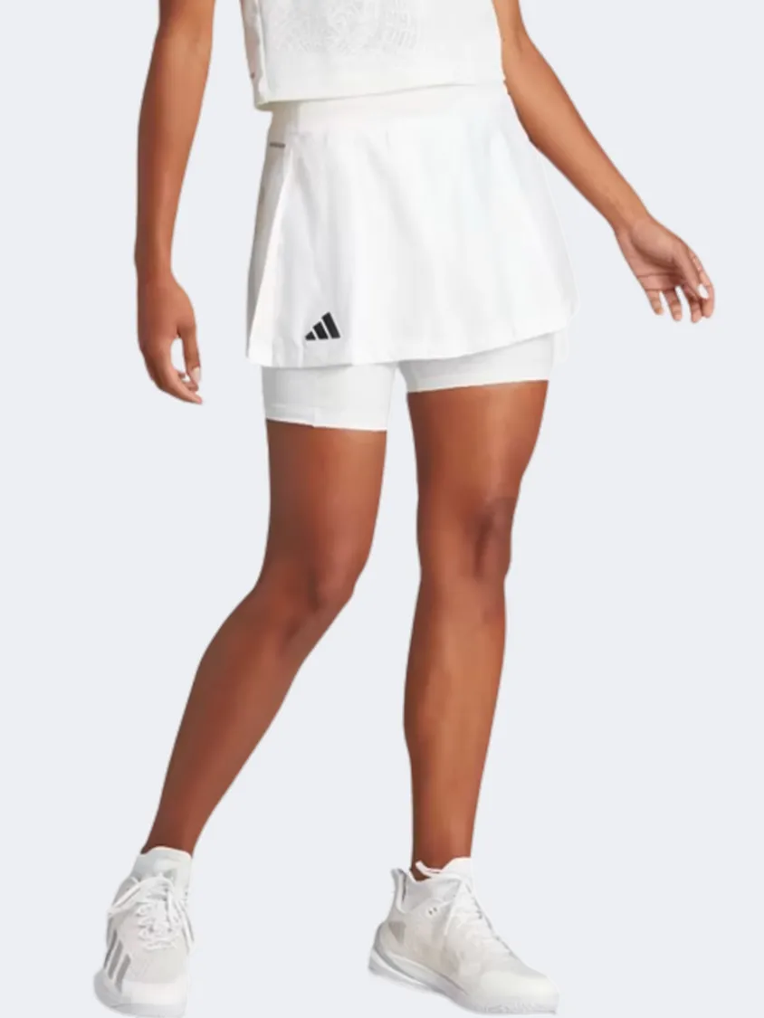 Adidas Pleated Women Tennis Skirt White