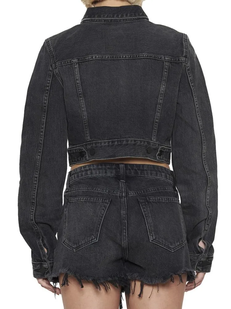 Alexander Wang Bare Cropped Denim Jacket