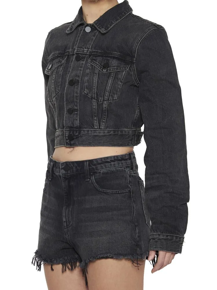 Alexander Wang Bare Cropped Denim Jacket