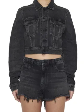 Alexander Wang Bare Cropped Denim Jacket