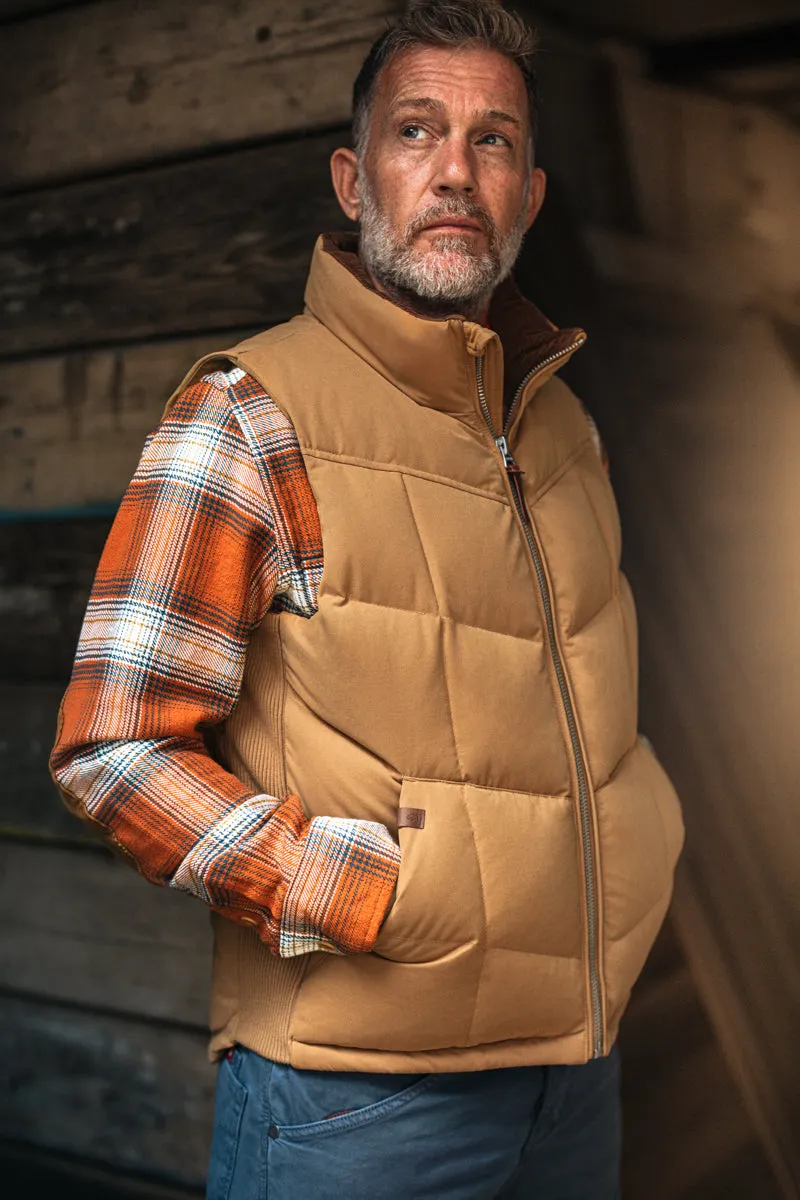 &SONS Forest Puffer Gilet Tan