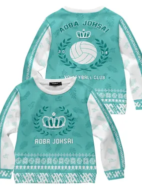 Aoba Johsai Jersey Christmas Kids Unisex Wool Sweater