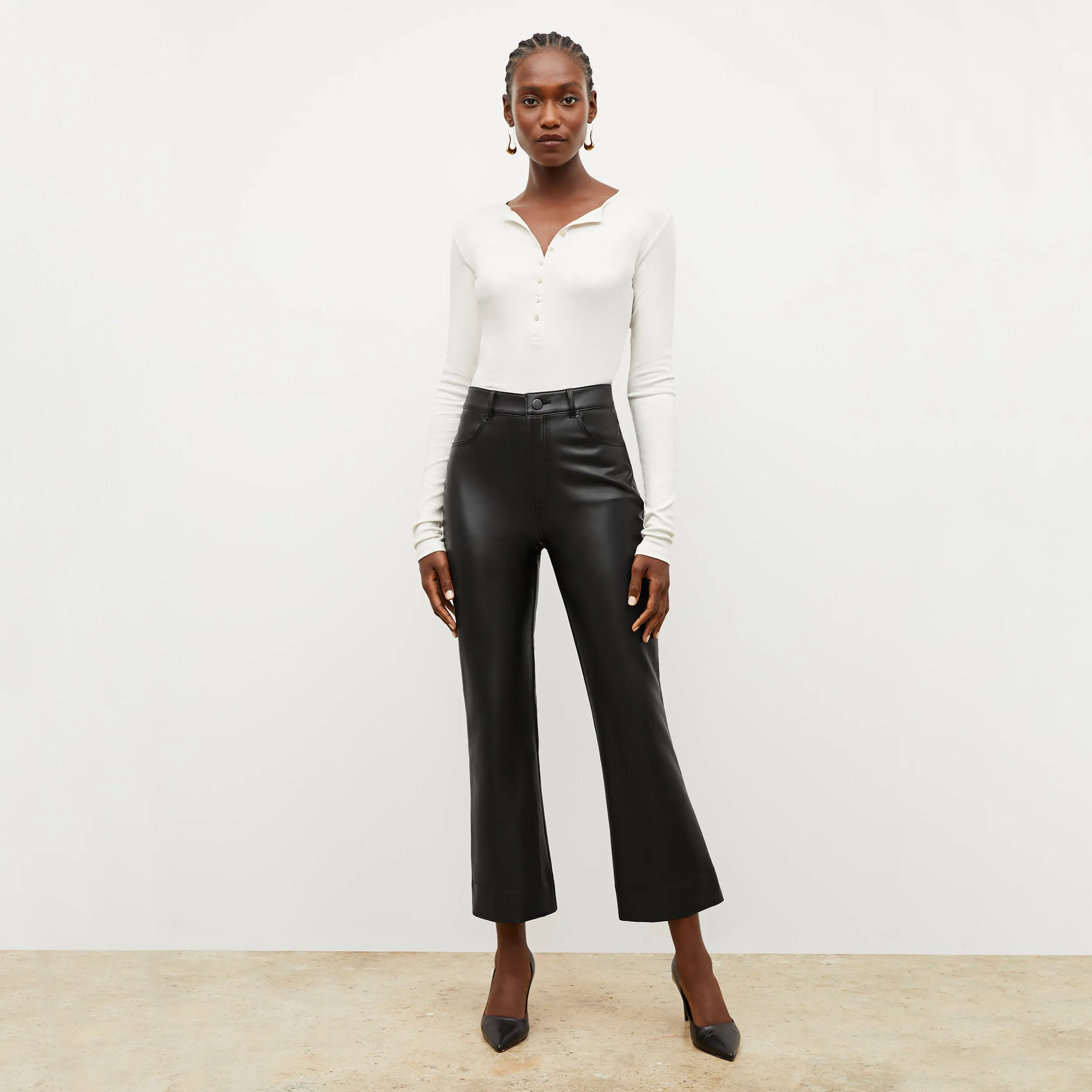 Archie Pant - Vegan Leather :: Black