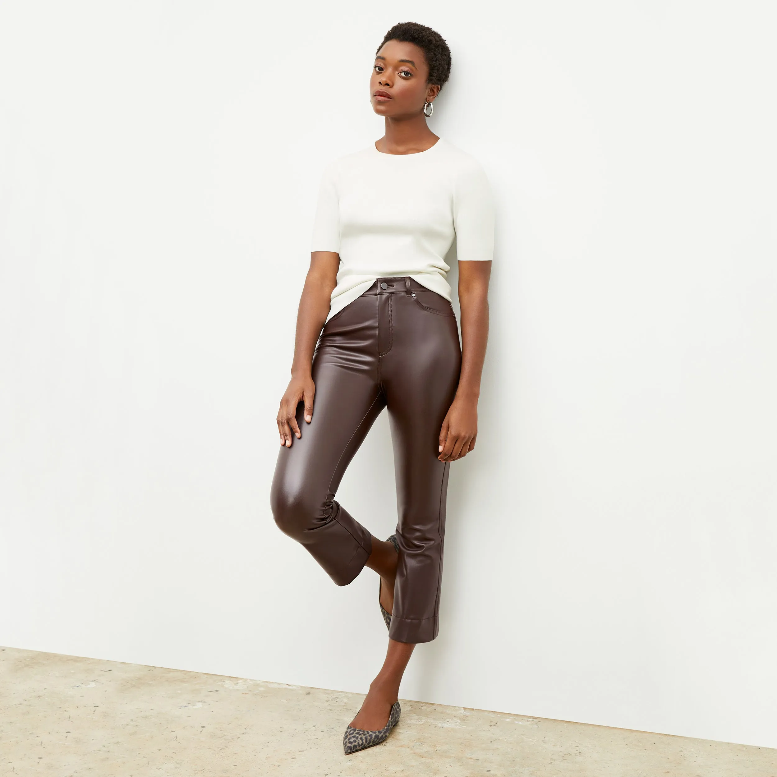 Archie Pant - Vegan Leather :: Brown