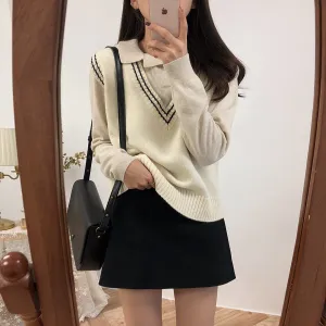 Autumn Winter Women Knitted Sweater Sleeveless Vest