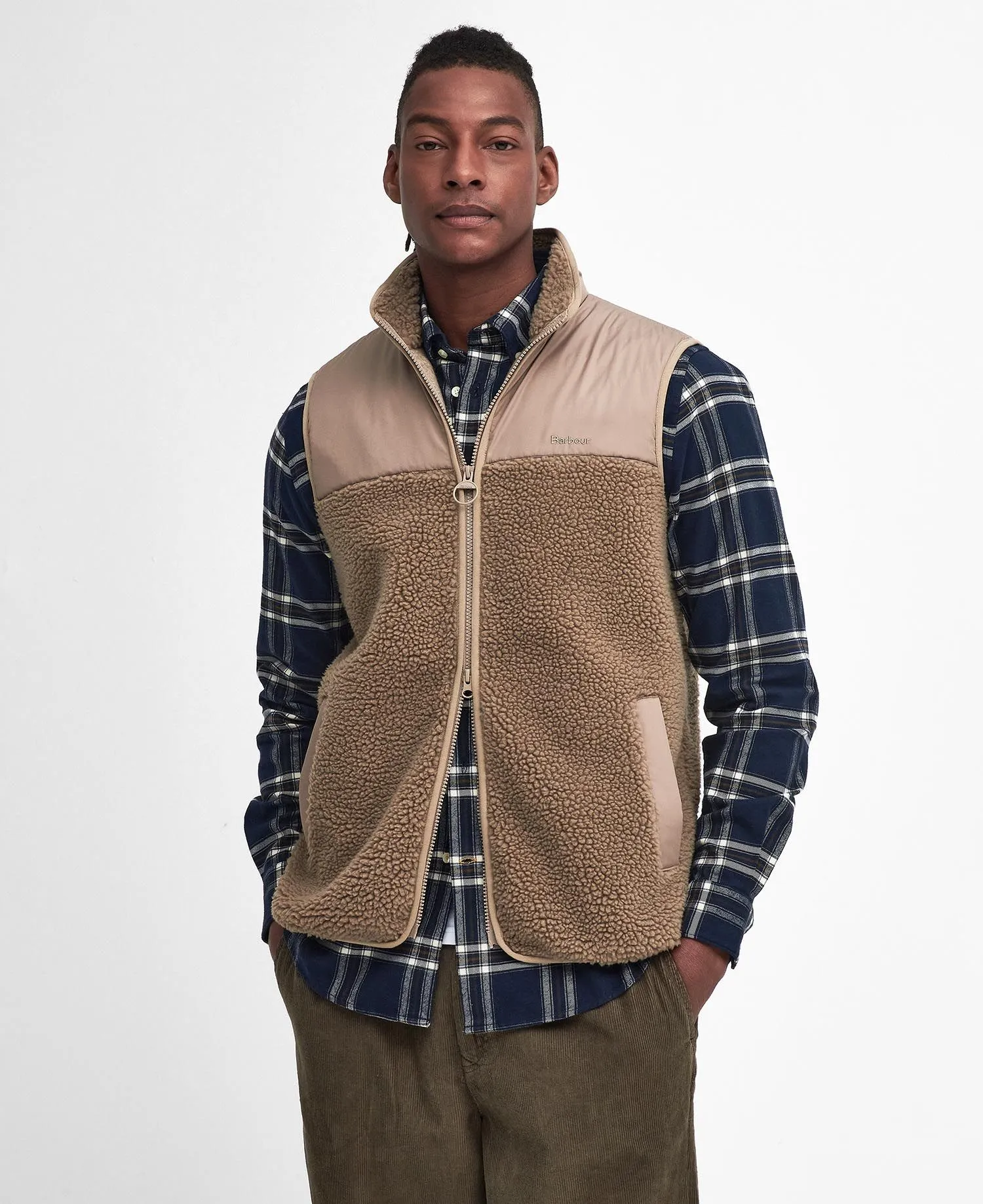 Barbour - Newlan Fleece Gilet, Beige