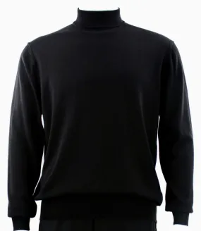 Bassiri L/S Mock-Neck Black Sweater 630