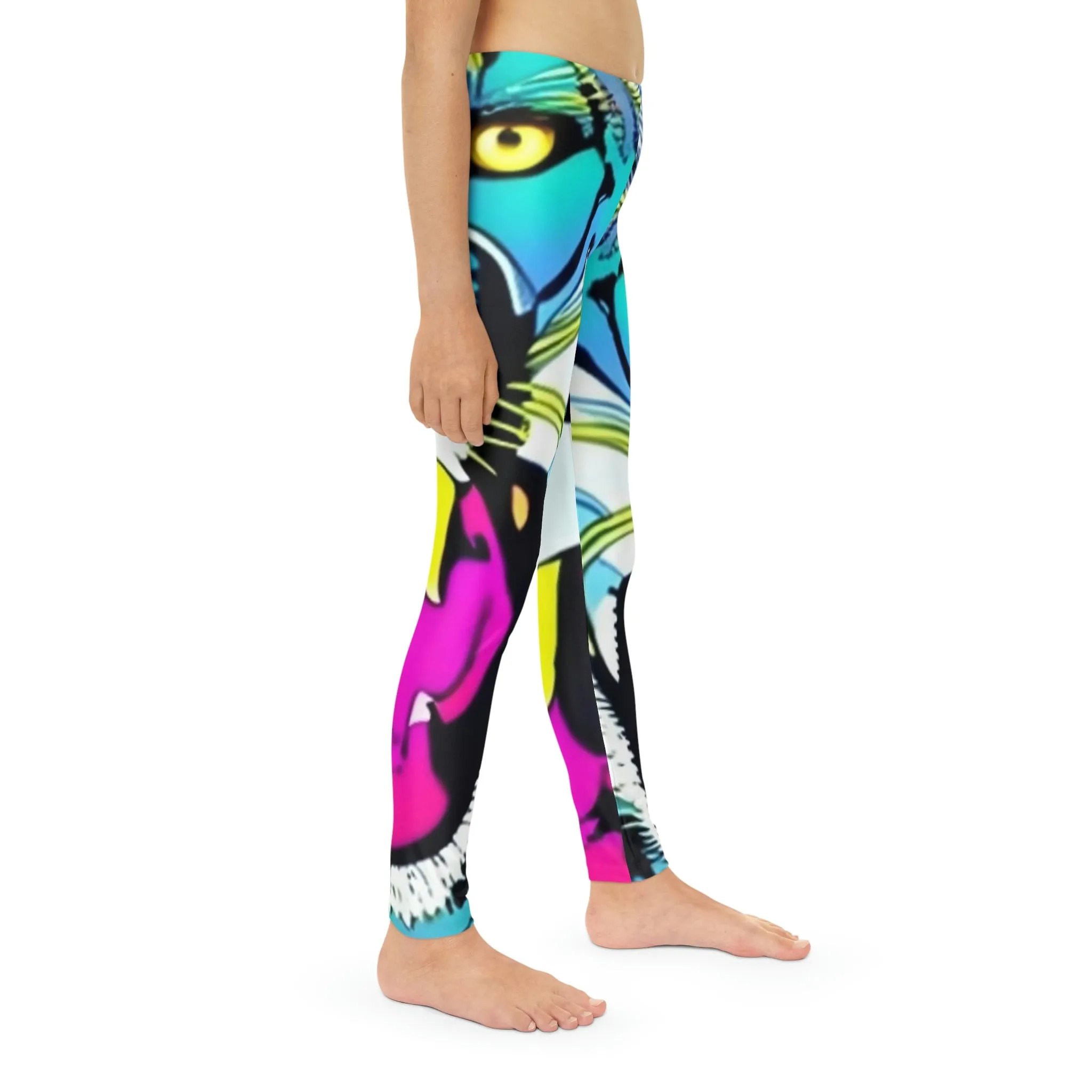 Beautiful Panther Youth Full-Length Leggings (AOP)