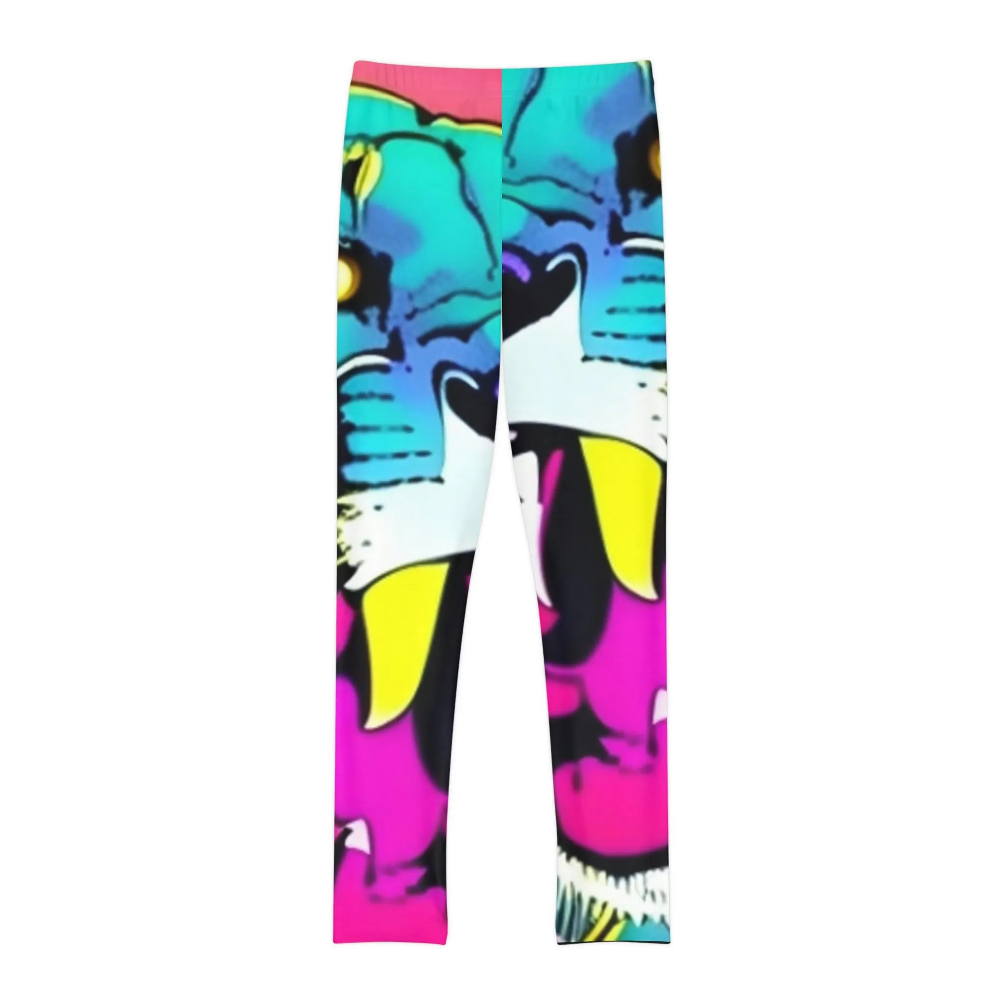 Beautiful Panther Youth Full-Length Leggings (AOP)