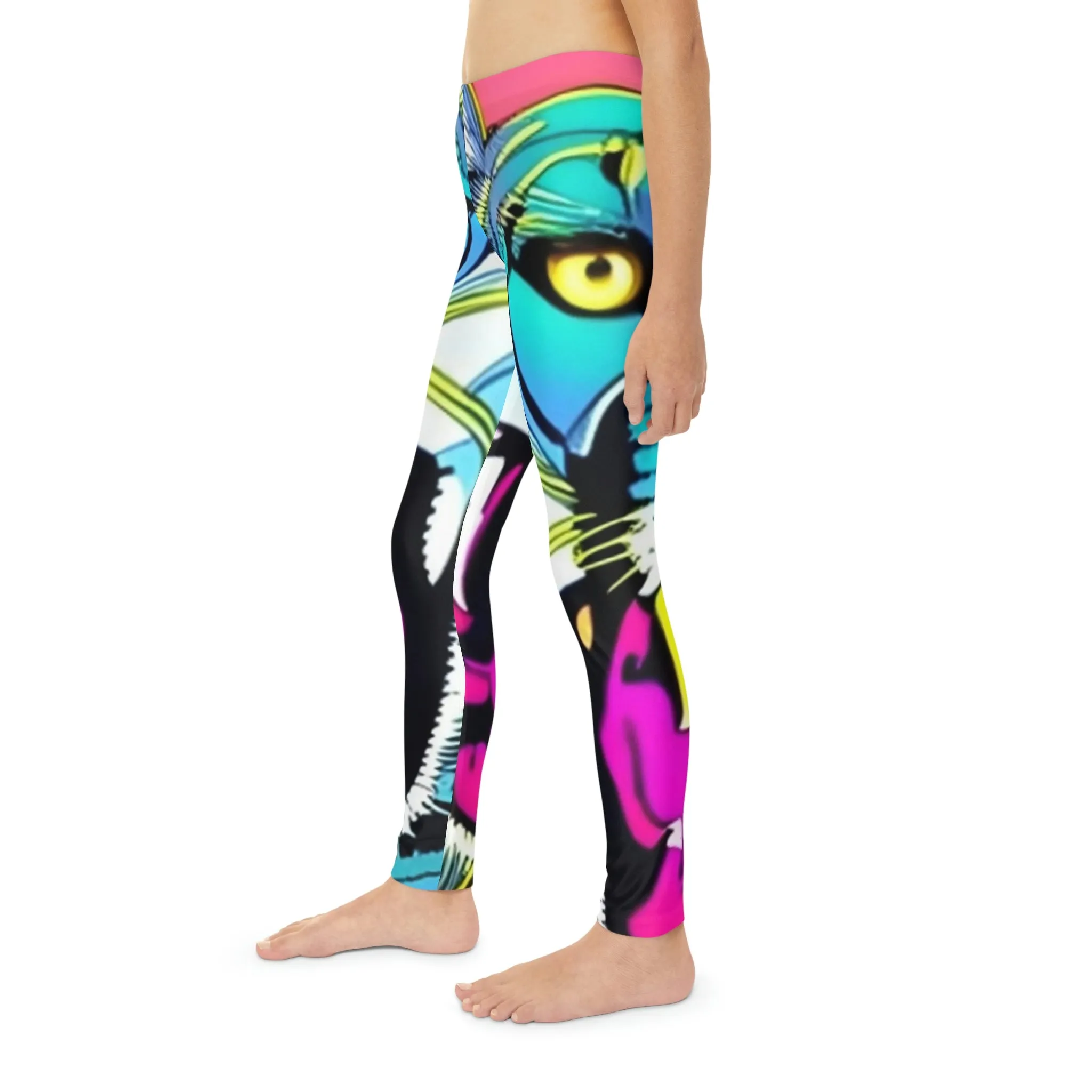 Beautiful Panther Youth Full-Length Leggings (AOP)