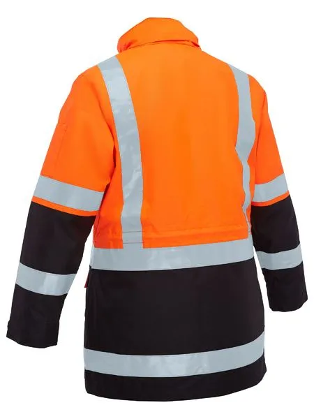 Bisley Women's Taped Hi Vis 5 In 1 Rain Jacket (BKL6975)