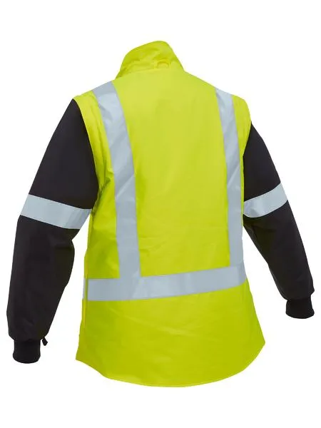 Bisley Women's Taped Hi Vis 5 In 1 Rain Jacket (BKL6975)