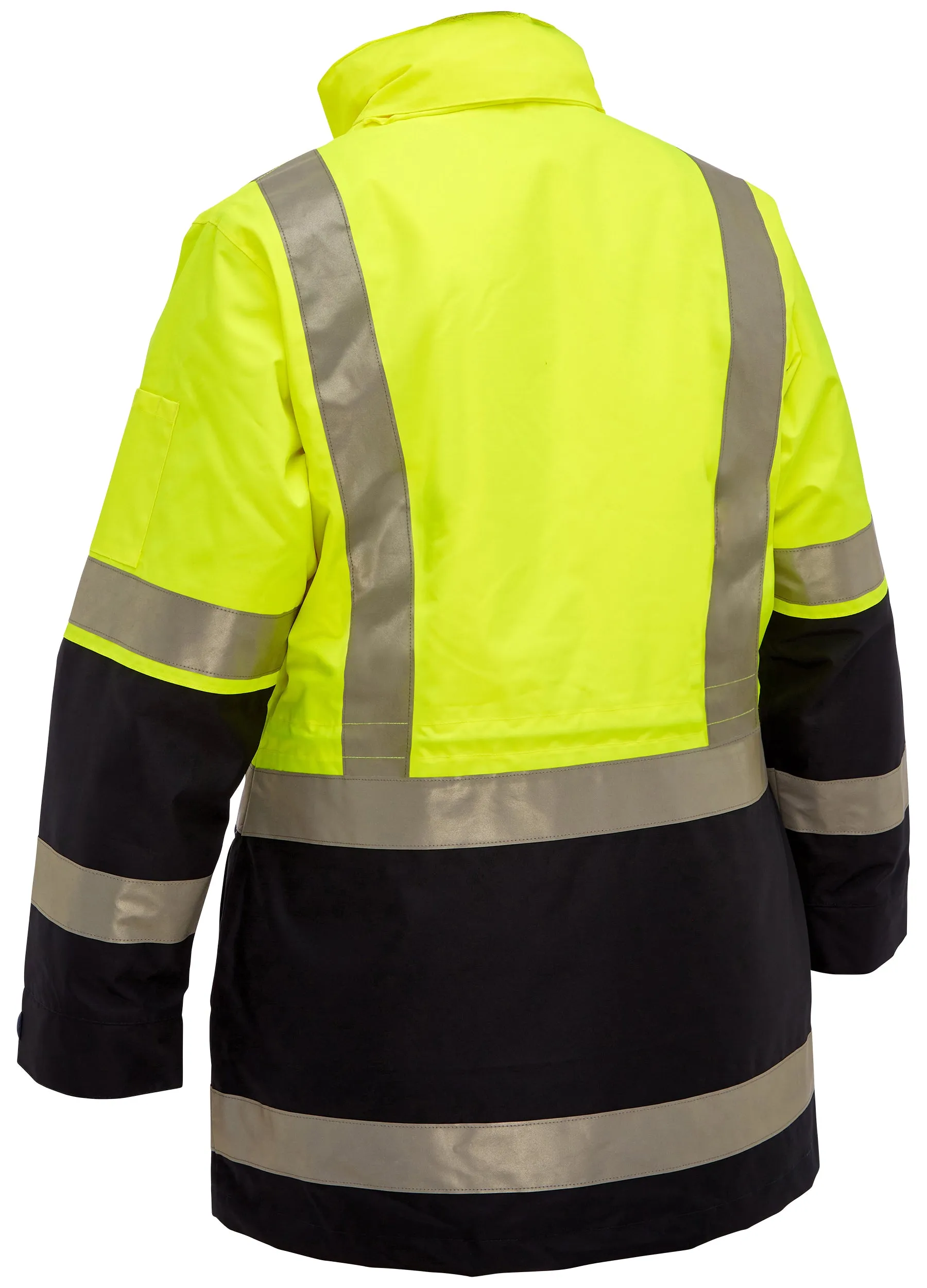 BKL6975 Bisley Womens Taped Hi Vis 5 In 1 Rain Jacket