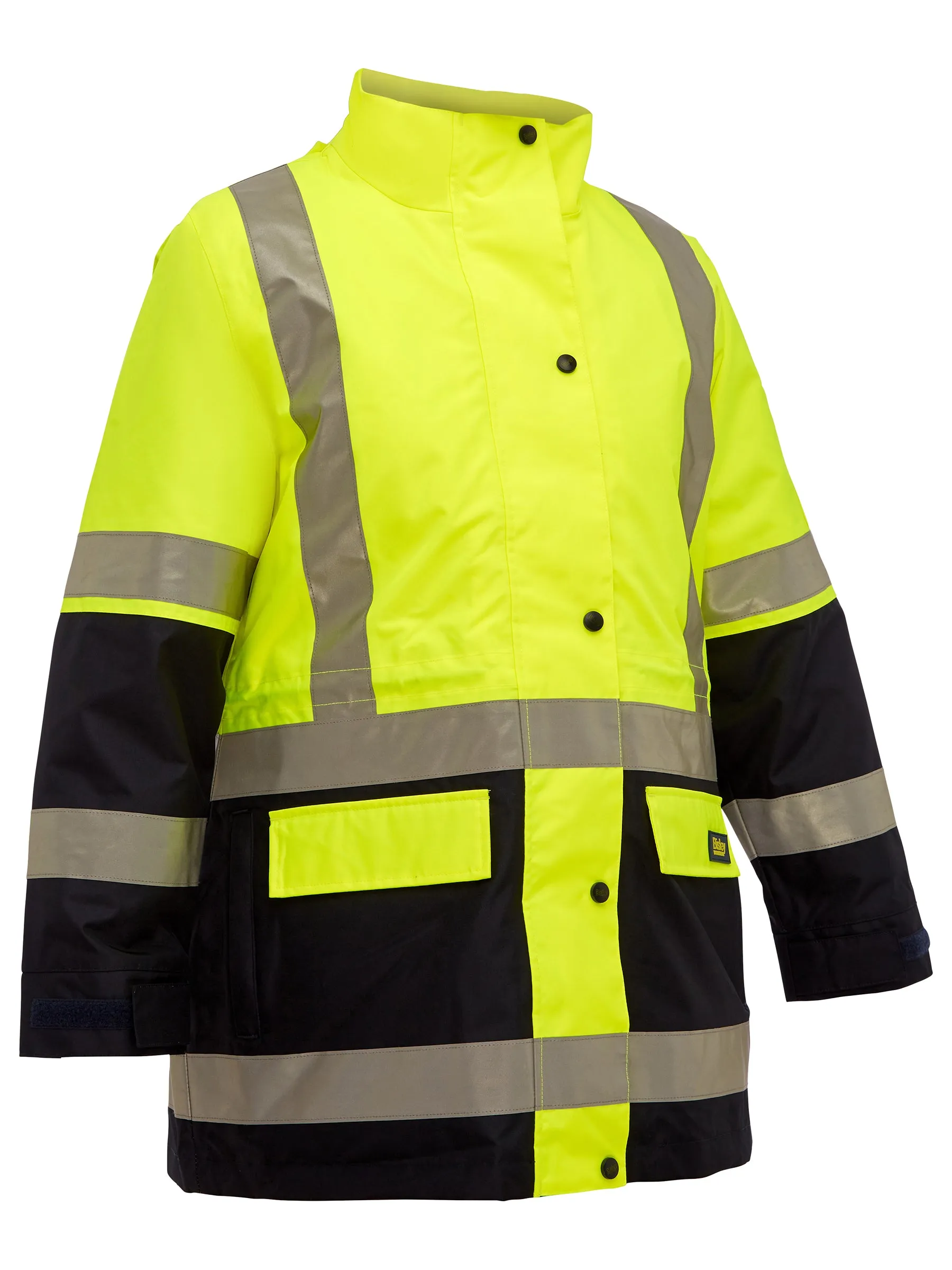 BKL6975 Bisley Womens Taped Hi Vis 5 In 1 Rain Jacket