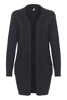 BLACK CARDIGAN WITH SIDE POCKETS