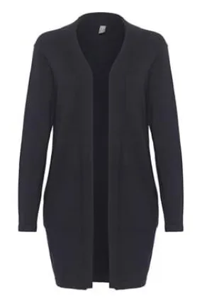 BLACK CARDIGAN WITH SIDE POCKETS