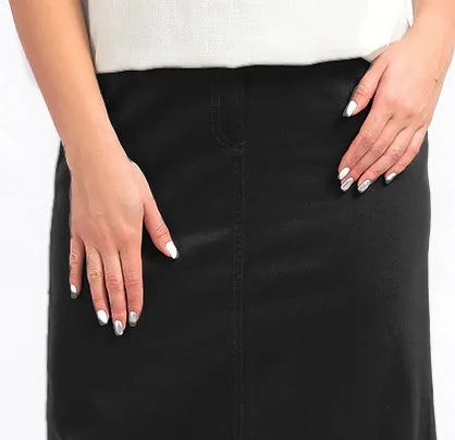 Black Gabardine Skirt