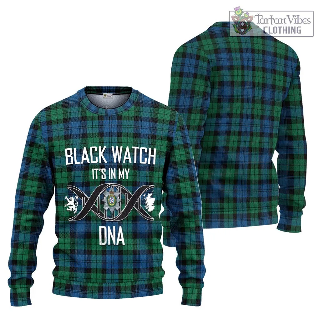 Black Watch Ancient Tartan Ugly Sweater with Family Crest DNA In Me Style