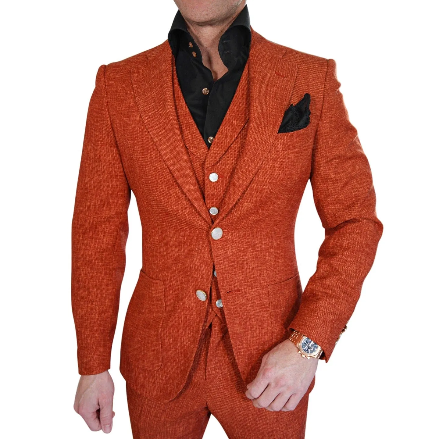 Brick Lino Tweed Sport Jacket