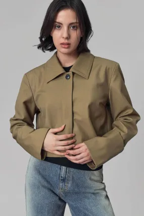 Brighton Cropped Jacket, Beige