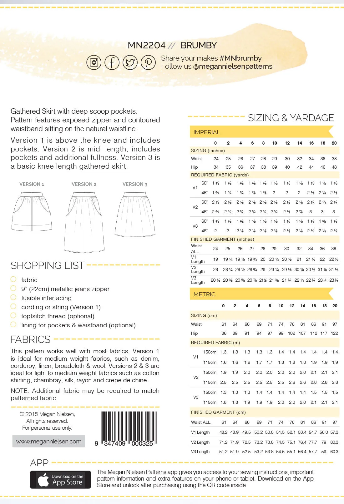 Brumby Skirt - Sewing Pattern | Megan Nielsen