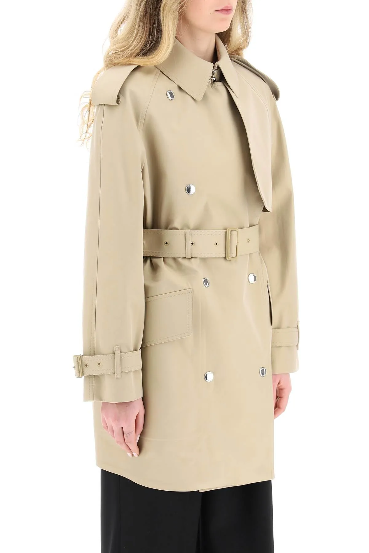 Burberry 'james' gabardine midi trench coat