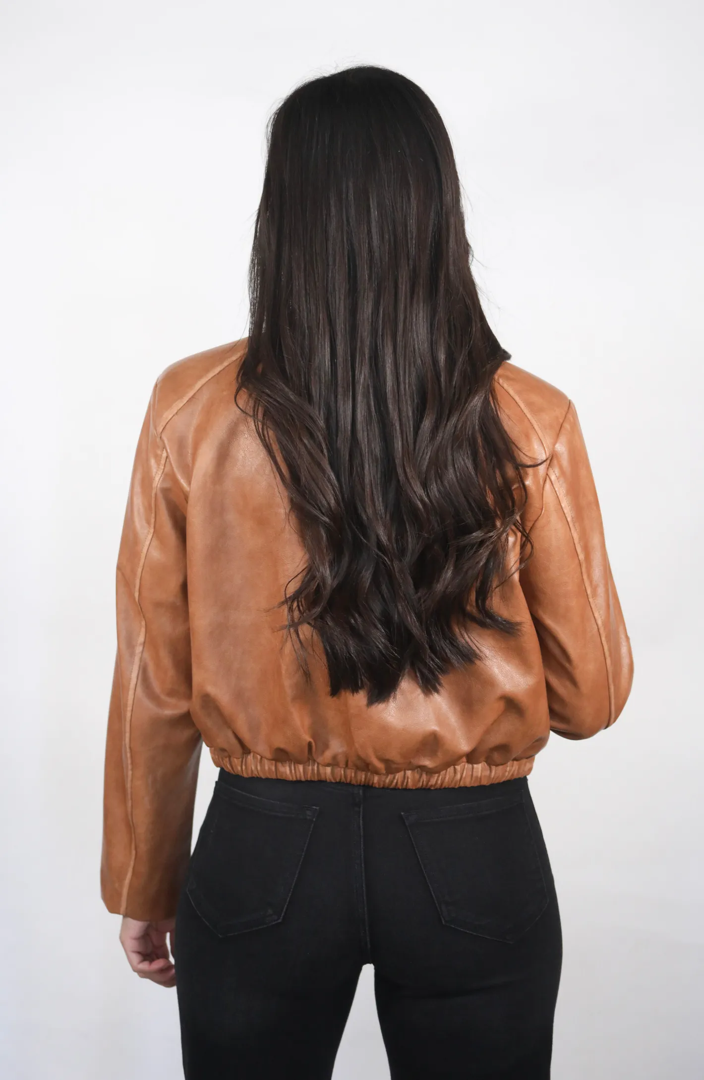 Burning Passion Camel Faux Leather Jacket