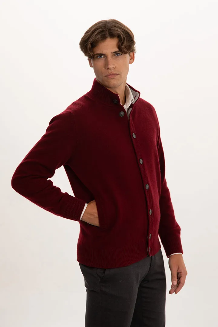 Cardigan doppio filo 100% cashmere con bottoni