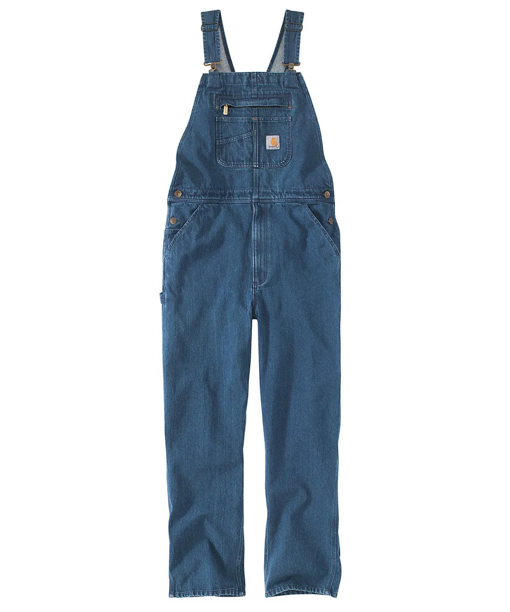 Carhartt Loose Fit Washed Denim Bib Overalls - Darkstone