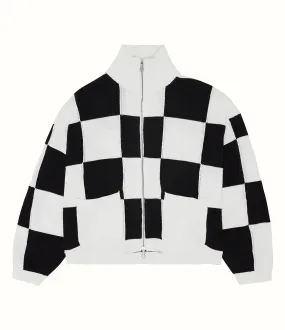 CB CHEQUERED KNIT JACKET