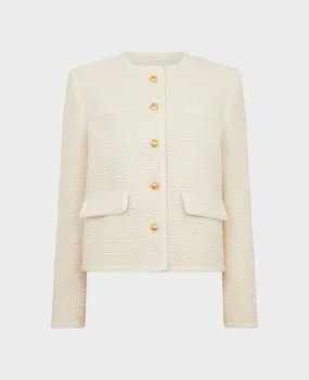 Charlotte Cotton Blend Boucle Short Jacket