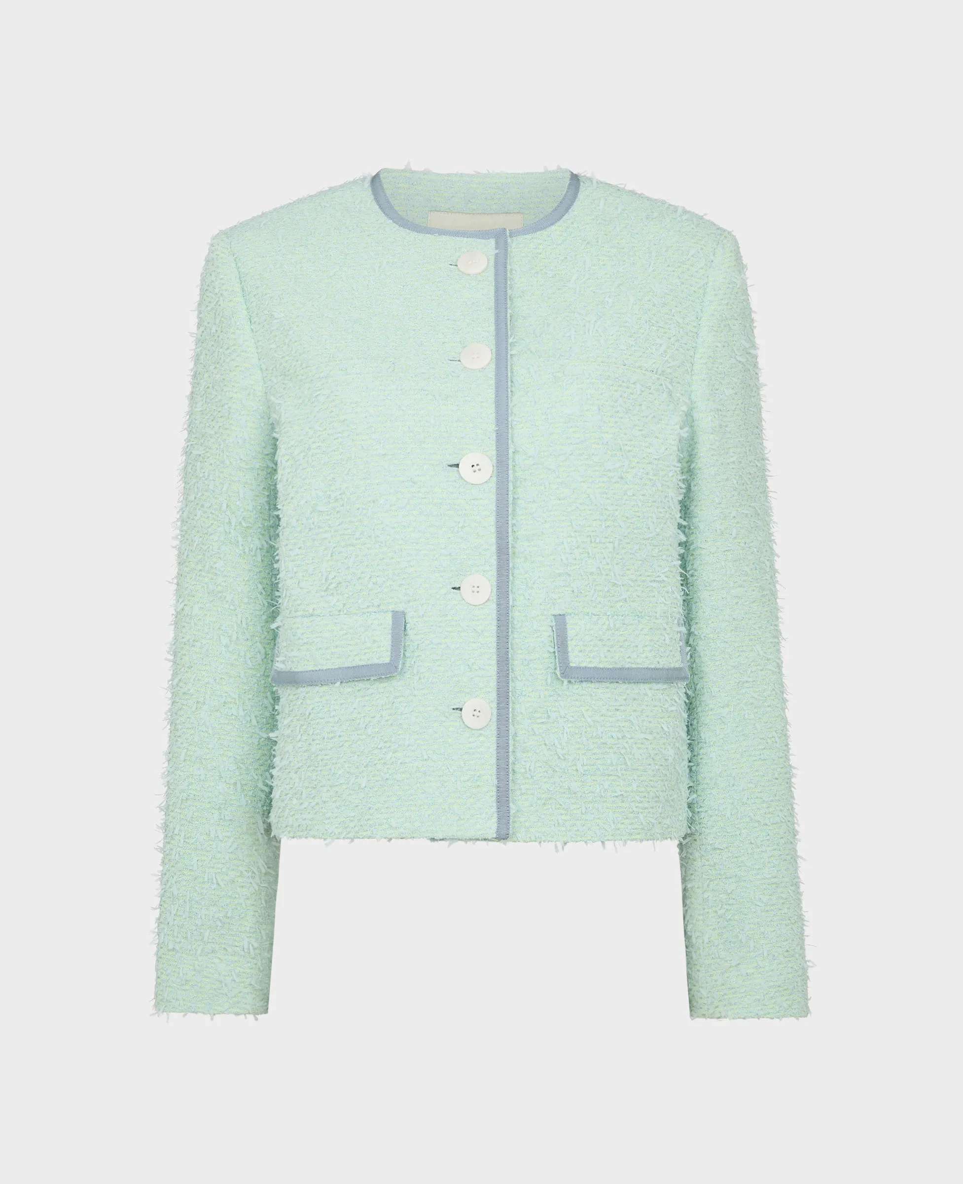 Charlotte Cotton Blend Braided Boucle Jacket