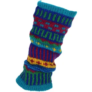 Chunky Wool Knit Leg Warmers - Carnival