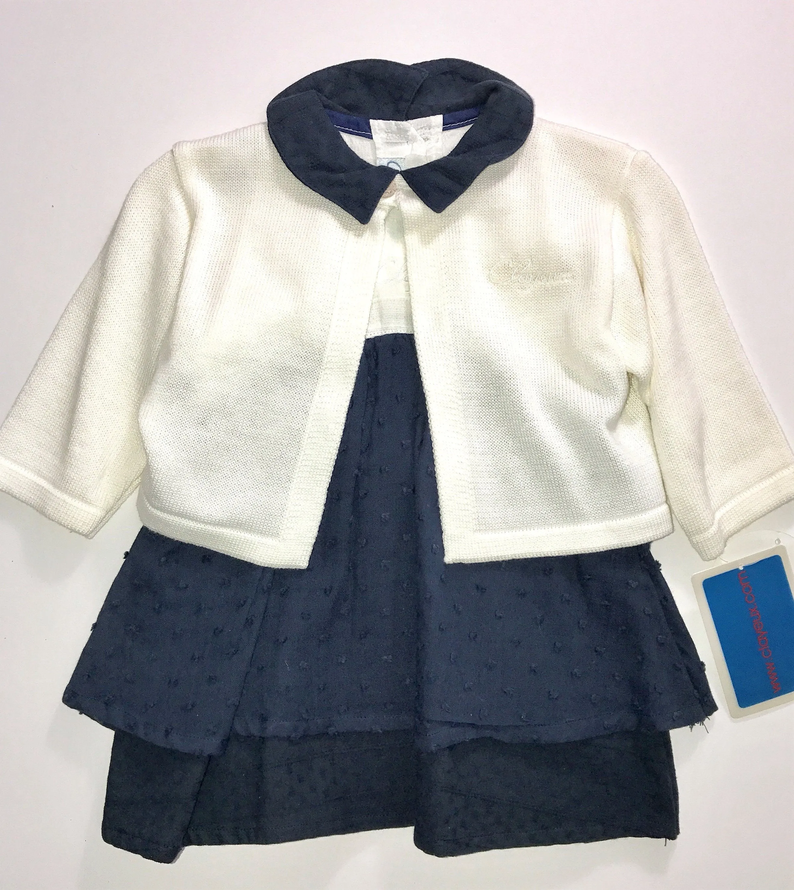 Cleyeux Of France 2Pc Dress With Cardigan