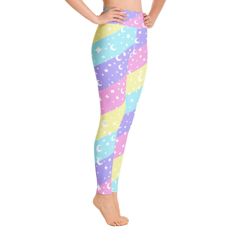 Cosmic Rainbow Yoga Leggings