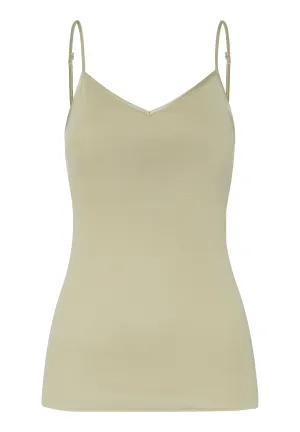 Cotton Seamless Padded Cotton Camisole | Moss Green 71605-2720