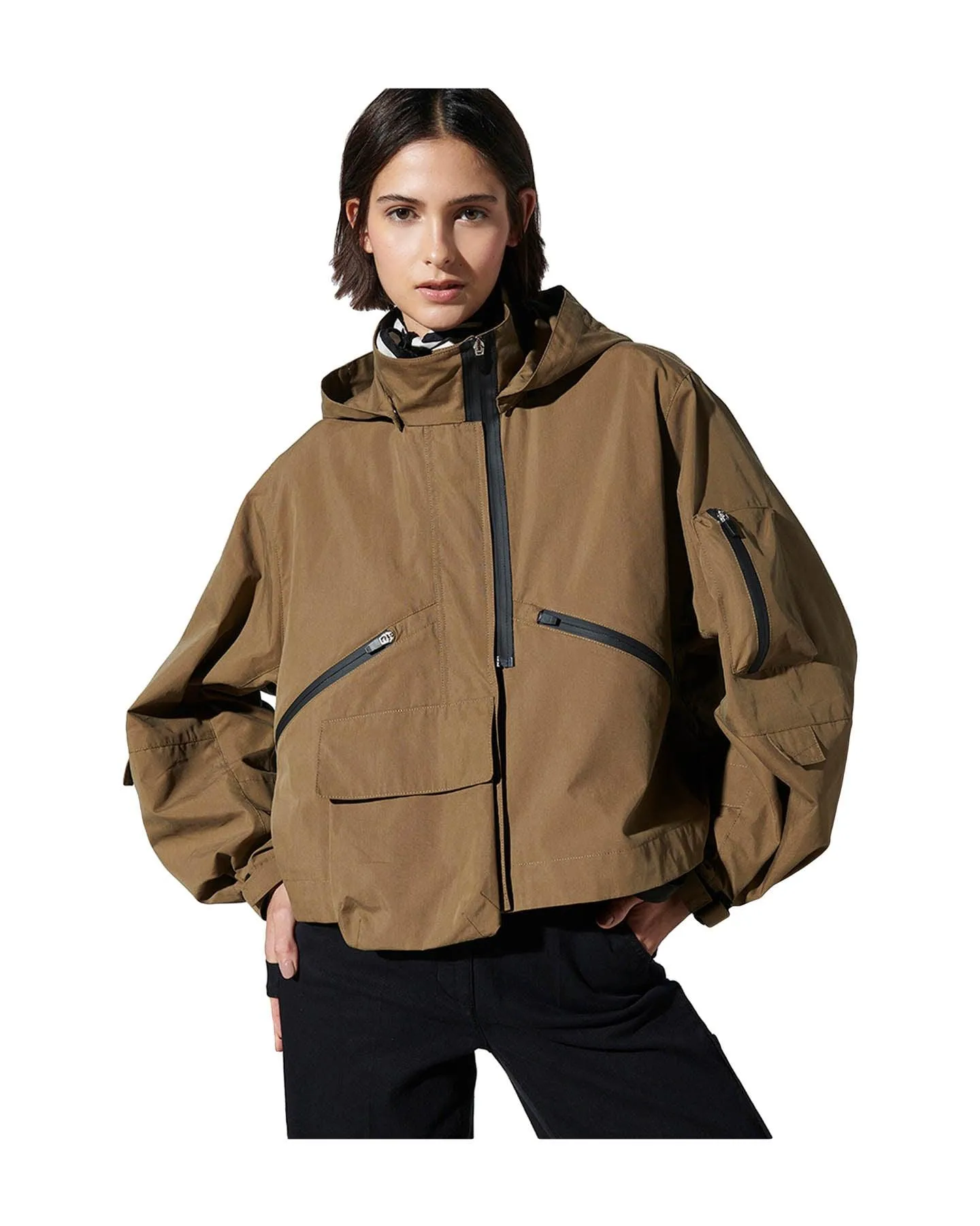 Cropped Boxy Swing Cargo Jacket