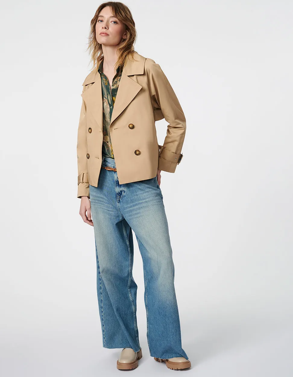 Cropped Classic Trench Coat